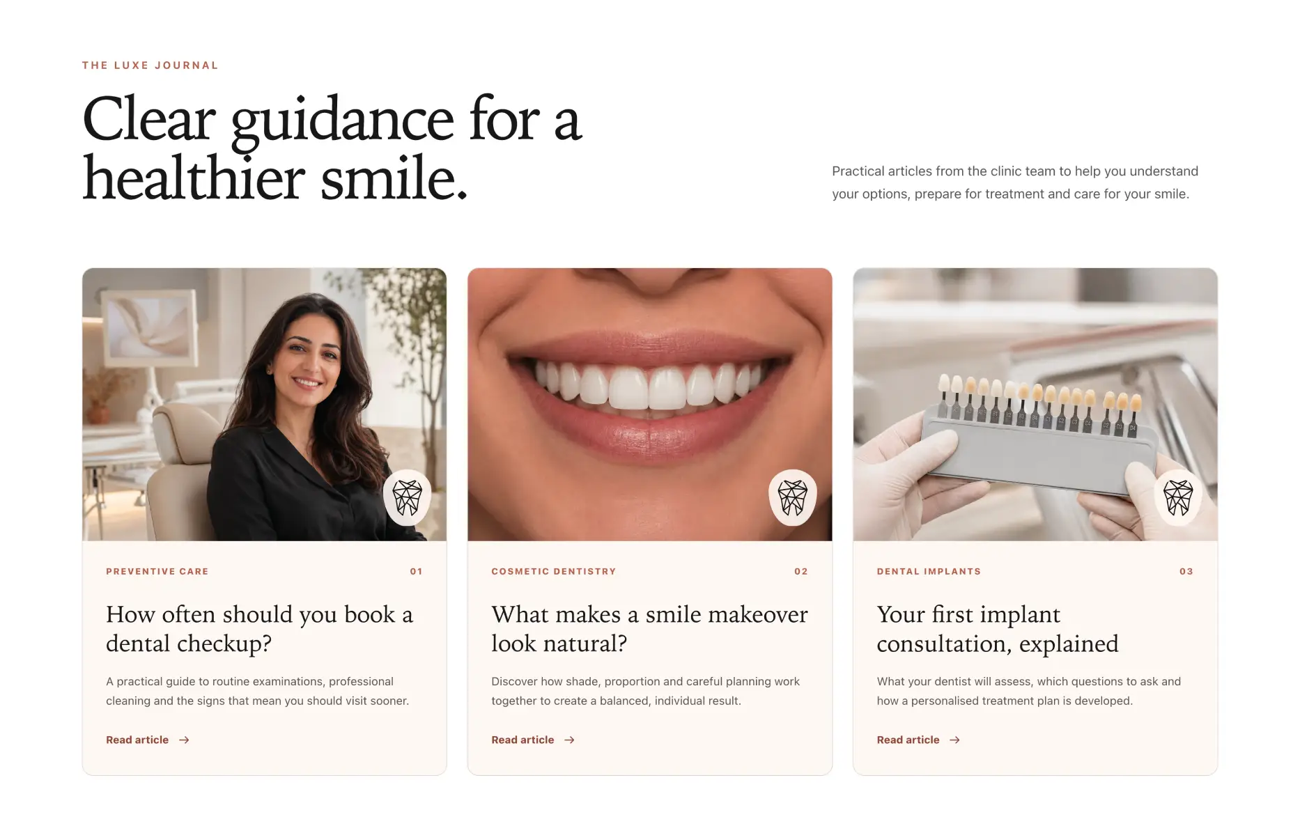 Dental clinic blog seo design