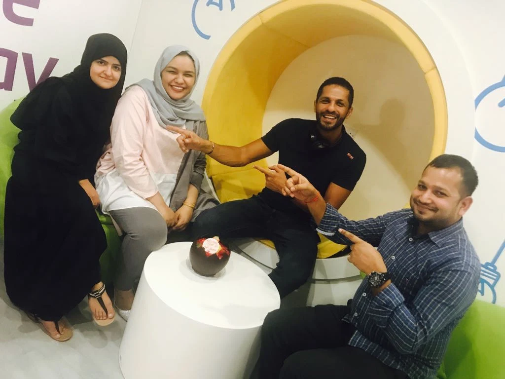 The Maroon Frog digital marketing team at the company's Bahrain office in Manama.