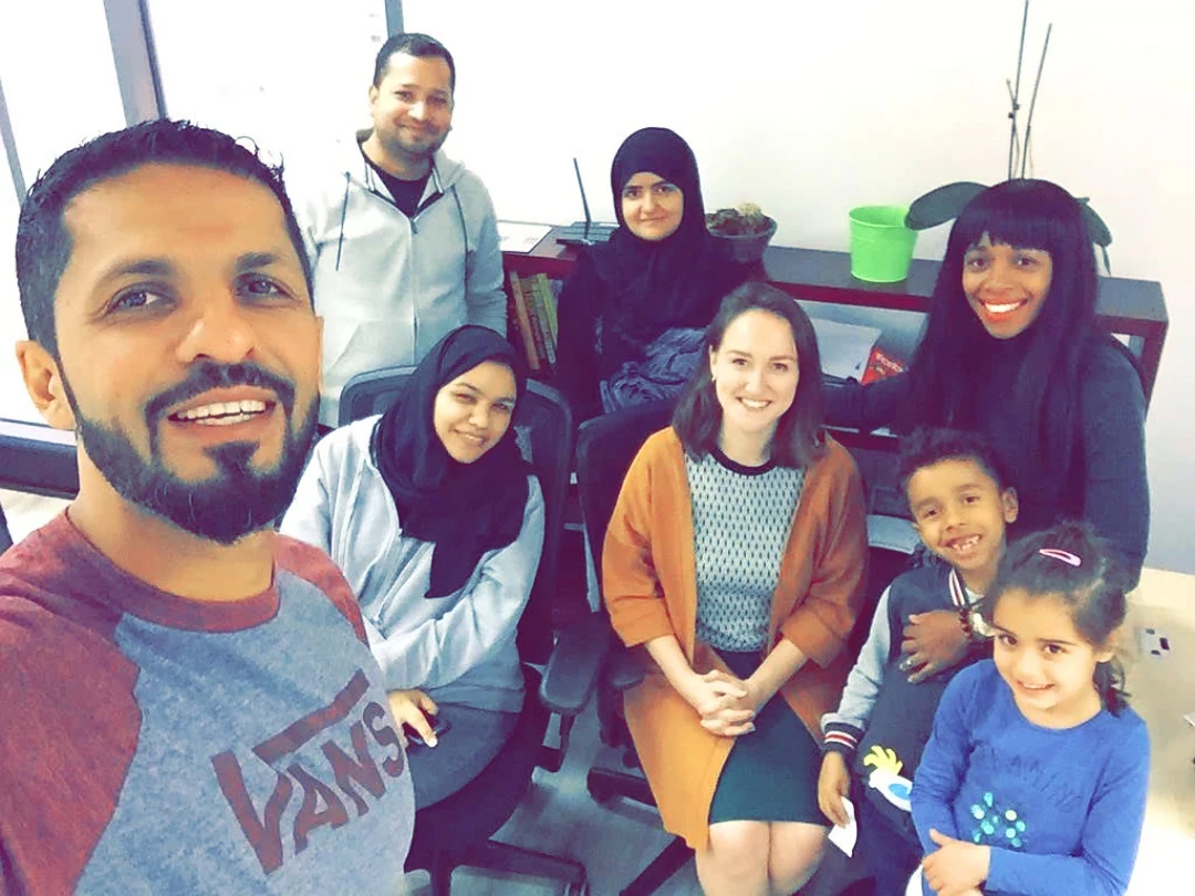 The Maroon Frog digital marketing team at the company's Bahrain office Manama.