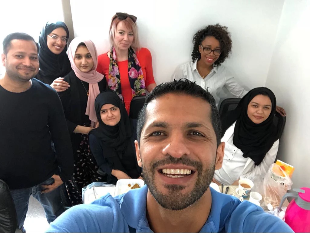 The Maroon Frog digital marketing team at the company's Bahrain office in Manama.